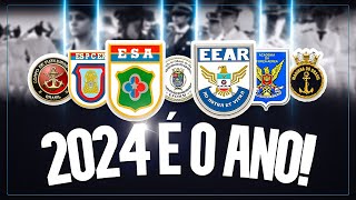 OS PRINCIPAIS CONCURSOS MILITARES PARA 2024 🔥 [upl. by Neelcaj]