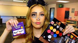 ASMR ✨ La POPULAR ANTIPATICA OBSESIONADA CONTIGO te MAQUILLA PARA HALLOWEEN 🎃👻 🌙 🐈‍⬛🕸️  Roleplay [upl. by Nattie]