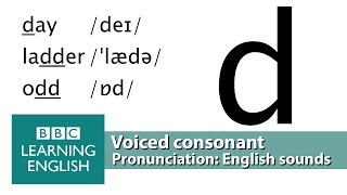 English Pronunciation 👄 Voiced Consonant  d  odd’ did and ladder [upl. by Aicsila]