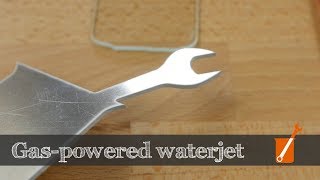 Gaspowered waterjet cutter followup and other project updates [upl. by Assirak]