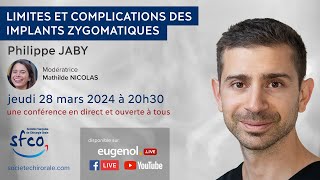 Limites et complications des implants zygomatiques  Philippe JABY [upl. by Georgena]