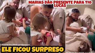 ❤️VIRGÍNIA FONSECA MOSTRA MARIAS DANDO O PRESENTE PARA O TIO LUCAS ELE FICOU EMOCIONADO❤️ [upl. by Cerveny252]