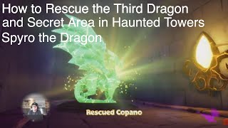 How to Get the Third Dragon in Haunted Towers and Secret Area  Spyro The Dragon PS4 Xbox One [upl. by Ahsinid]