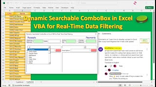 Dynamic Searchable ComboBox in Excel VBA for RealTime Data Filtering [upl. by Aufmann]