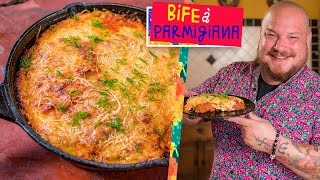 Parmigiana  Como fazer Bife à Parmegiana  Égua Doido [upl. by Nareik198]