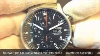 FORTIS FLIEGER AUTOMATIC CHRONGRAPH DAY DATE 597 22 11 [upl. by Milt]