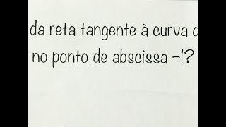 ADM  MÉTODOS DETERMINÍSTICOS  Calcular a reta tangente sabendo apenas a ABSCISSA [upl. by Namajneb]