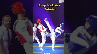 🥵unpredictable knockout kick🔥jump hook kick tutorial🤩 shorts [upl. by Merow278]