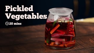 Pickled Vegetables Shawarma Vegetables  Middle Eastern Recipes  Cookd [upl. by Danby]