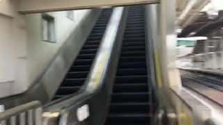 【三菱】2X エスカレーター 畦野駅 2X escalator Uneno station NoseDentetsu line Hyogo Japan [upl. by Sunev]