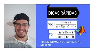 Dicas Rápidas TRANSFORMADA DE LAPLACE NO MATLAB [upl. by Eniar953]