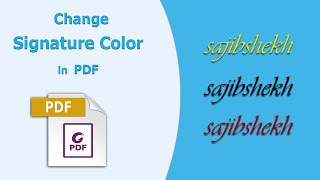 How to change signature color in a pdf document in Foxit PhantomPDF [upl. by Lawley494]