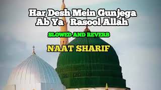 HAR DESH MEIN GUNJEGA AB YA RASOOL ALLAH SLOWED AND REVERB NAAT SHARIF [upl. by Aivilys]