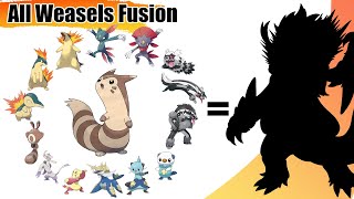 All Weasels Pokémon Fusion Gen 1  Gen 8 [upl. by Ellehsram767]