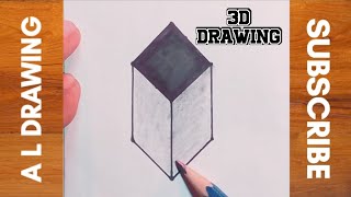 Draw a 3D illusion  3D Sketch kaise banaye  3D Drawing ALDrawing00 [upl. by Attenov]