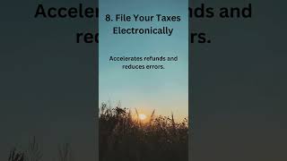 New Personal Tax Tip 8  File Your Taxes Electronically shorts [upl. by Teemus]