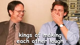 john krasinski amp rainn wilson making eachother break for 8 minutes 21 seconds  The Office Bloopers [upl. by Gosney862]