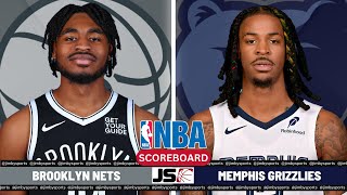 Brooklyn Nets vs Memphis Grizzlies  NBA Live PlayByPlay Scoreboard 2024 [upl. by Ennaus]