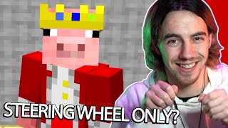 Technoblade Beating Minecraft Using a Steering Wheel Reaction [upl. by Avery]