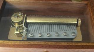 Vintage Reuge Music Box 723 Plays 3 songs by P I Tschaikovsky [upl. by Soutor]