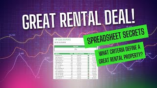 What criteria define a great rental property Spreadsheet Secrets [upl. by Yalcrab]