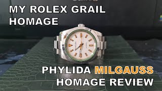 My Rolex Grail Homage  Phylida Milgauss Homage Review [upl. by Yentruok]