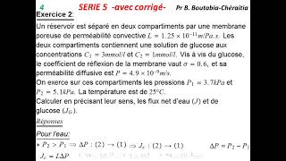 Série de TD 5 Biophysique des solutions 1ère année Médecine Pr Boutheïna BoutabiaChéraitia [upl. by Eide]