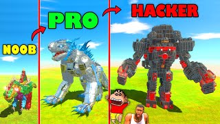 NOOB vs PRO vs HACKER with ALL NEW UNITS in Animal Revolt Battle Simulator with SHINCHAN and CHOP [upl. by Ainotal]