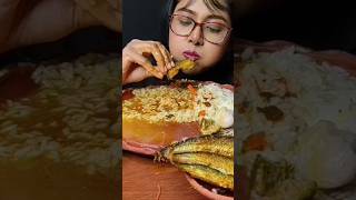 Asmr Pants Bharat Aloo Bharat Achar Onion Pakida Baingan Fry bigbites food eatingshowmukbang [upl. by Grissel518]