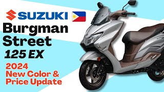 Suzuki Burgman Street 125 EX  UPDATE  New Color amp Price  2024 [upl. by Denby]