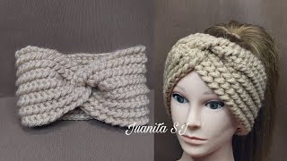 TURBANTE  DIADEMA O CINTILLO TEJIDO A CROCHET PASO A PASO  Cómo tejer [upl. by Fita73]