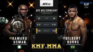 Kamaru Usman vs Gilbert Burns Highlights [upl. by Gwennie518]