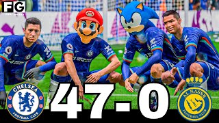 FIFA 24  SONIC RONALDO MARIO LEWANDOWISKI ALLSTARS  CHELSEA 47  0 AL NASSR [upl. by Sosthena]