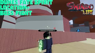 DUNES FATE SPIRIT LOCATIONBOSS FIGHT  SHINDO LIFE  ROBLOX [upl. by Carly360]