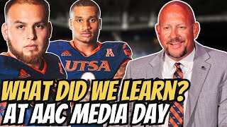 What Did We Learn About UTSA Football During the AAC Media Days [upl. by Kennan305]