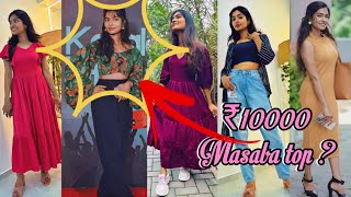 Western outfits from Myntra thrift store  Tried Masaba outfit for 1st time 🫰Asvi Malayalam [upl. by Amzaj]