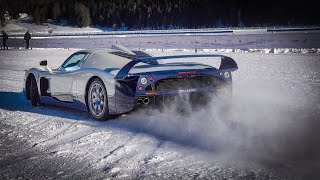 Maserati MC12 SNOW POWERSLIDE [upl. by Vernor]