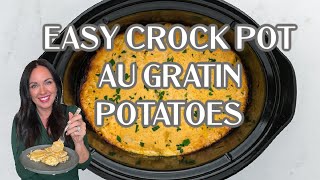 Delicious Crock Pot Au Gratin Potatoes [upl. by Nylodnewg]