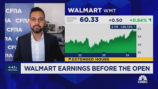 CFRA Walmart is gaining significant market share in grocery and general merchandise [upl. by Campman]