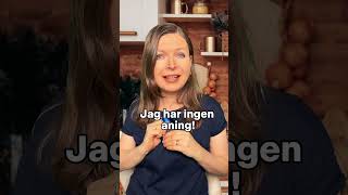 Olika sätt att säga ”Jag vet inte” på svenska  Learn Swedish language svenska swedish [upl. by Wise]