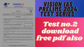 VISION IAS PT TEST SERIES 2024  UPSC PRELIMS TEST SERIES VISION IAS 2024  POLITY TEST VISION IAS [upl. by Enerol]