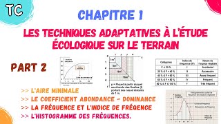 TC Biof SVT  Ch 1 Les techniques adaptatives à l’étude écologique sur le terrain  partie 2 [upl. by Sweyn]