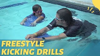 Ellie Freestyle Kicking Drills  Learn To Swim  Swimming Lessons [upl. by Aliek708]