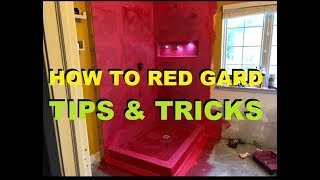 How to red gard shower walls tips and tricks waterproof gaurd [upl. by Anivlek]