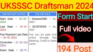 UKSSSC Draftsman Recruitment 2024 Notification out Number of post 194 by Rahul Singh [upl. by Hsreh919]