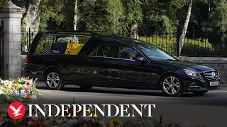 Moment Queens coffin leaves Balmoral as final journey begins [upl. by Nemrak]