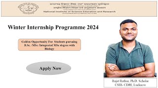 NISER Winter Internship Programme 2024 [upl. by Forward517]