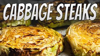 Fast And Easy Roasted Cabbage Steaks Recipe In The Oven CRISPY Healthy Vegan Cabbage Recipe Shorts [upl. by Nnyleve144]