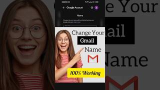 How to Change Gmail Name in Google Account 💯  shorts [upl. by Gausman]