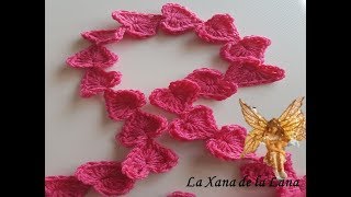 Guirnalda de corazones a ganchillo Guirnalda de corazones a crochet [upl. by Annecorinne698]